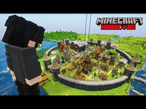 I Transformed a Village into a MEGA TOWN in Minecraft Hardcore