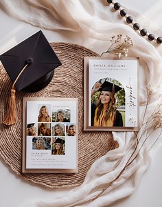 Announcement Graduation Invite Photo, Arch Graduation Party Invitations Photo Collage, Modern Graduation Invitation Photo Printable - C377 - Etsy