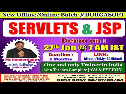 SERVLETS & JSP Offline/Online Training @ DURGASOFT