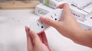 Saillong Clapping Light Control Switch,110V Wireless Wall Outlet with 2 Output Sockets,Turn Electrical On/Off with Clapping Sound Sensor, Clap Light Control for Bedroom Appliance(White,1 Pcs)