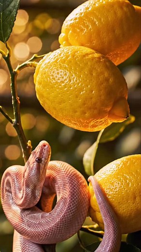 308 reactions | Pink Python’s Lemon Bite  | Nature’s Most Beautiful Moment | 8K Wildlife Art #insta #ai #wildlife #snake #python #lemon #fruitcutting #asmr #satisfying #notalking | PrismCut Slice | Facebook