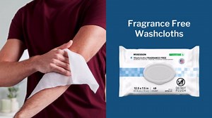 McKesson Washcloth Wipes, Unscented - Disposable Wet Wipes for Adults - Fragrance-Free, Paraben-Free - No-Rinse Formula, 48 Count, 3 Packs, 144 Total