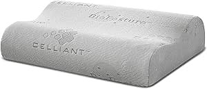 Smart Temp Memory Foam High Wave Cervical Pillow – Doctor Recommended Ergonomic Cushion for Neck Pain Relief – Contoured Sleeping Aid for Side & Back Sleepers - Celliant Performance Casing