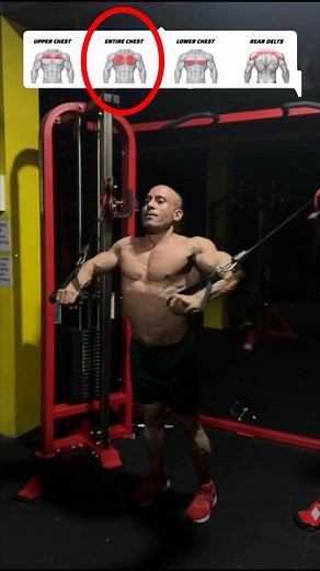 Cable Fly - Variations of stimulation depending on cable location 플🔸Cable Fly Variations – Chest & Shoulder Focus 💥1️⃣ If you hold the cable below (Low Cable Fly) from a low position and pull it upward, the trace of the arm moves towards the upper chest (Upper Chest, Clavicular Head). It is particularly effective for those who lack the chest or want to balance the upper body, and it intervenes as auxiliary up to the front of the shoulder.2️⃣ Mid Cable Fly by placing the cable above the chest a