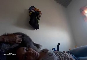 Teen and dog
