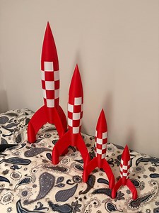 Fusée Tintin - Objectif Lune - on a Marché Sur La Lune | Collection | Impression 3D - Etsy