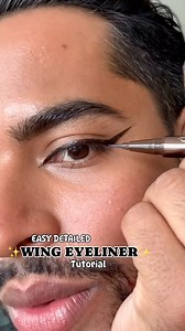 Wing eyeliner tutorial for anyone who is struggling to get a crisp sharp wing!✨🖤 I visualize the whole process in 3 easy steps ⬇️ - First step is marking where your liner will go, and how big your wing will be! - Second step is extending and filling in the gaps and connecting the wing! - Third step is cleaning up everything to make the wing look sharper and crisp! @kvdbeauty Tattoo Liner Waterproof Eyeliner shade Made Max Brown #makeuptutorial #eyeliner #eyelinertutorial #kvdbeauty #makeup | Ad