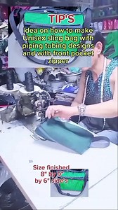 36 reactions · 43 comments | TIP'S, idea on how to make Unisex sling bag with front pocket zipper and with piping tubing designs #everyone #tips #sewing #tutorial #FBVIDEO #fbviralvideo #pabianoriverajr | Pabiano Rivera Jr. | Facebook