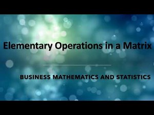 Elementary Operations Part 1