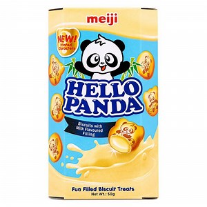 Meiji Hello Panda Biscuits with Milk Flavoured Filling 明治 熊貓牛奶夾心餅 | Oriental Mart