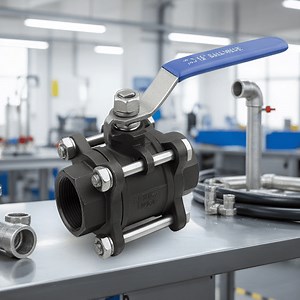 3PC Wcb Ball Valve with NPT, BSPT, BSPP Thread