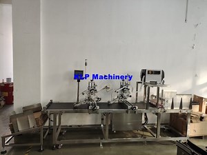 [Hot Item] Flat Cardboard Box Stack Feed and Labeling Machine System
