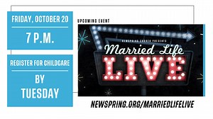25 reactions | Need a date night with your spouse? Come to Married Life Live at NewSpring Church this Friday—a date night with a purpose! Learn more at newspring.org/marriedlifelive. | NewSpring Church - Wichita, Kansas | Facebook