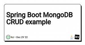 Spring Boot MongoDB CRUD example