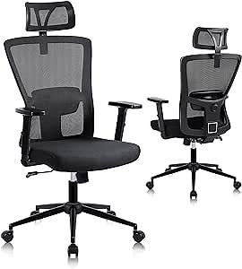 ralex-chair Office Chair Ergonomic Desk Chair Comfort Adjustable Height with Wheels，Lumbar Support Mesh Swivel Computer Home Office Study Task Chair 5008