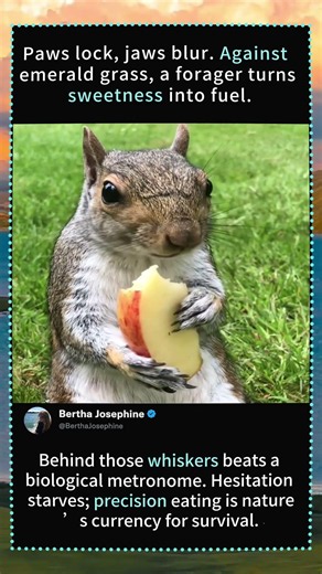 The Hidden Science Behind a Squirrel’s Bite 🐿️🍎 | Nature’s Precision Forager#SquirrelBehavior