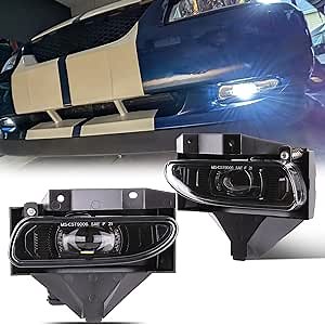 LED Fog Lights Compatible with Ford Mustang 99-04 1999 2000 2001 2002 2003 2004, Fog Light Assembly with 880 12V LED Bulb