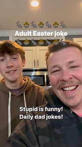 Adult Easter joke 🐇🐣🤣 Stupid is funny! #adultjokes #adultjoke #badjokes #easter #easterbunny #eggs #chicken #foryou #fyp #viralvideos #trending #comedy #funnyvideos #follow #funny #funnyreels #jokes #dailyjokes #dadjokes #viral #viralreels #viralvodeo #trendingreels #trendingvideo #trendingvideos #dailydadjokes #laugh #fatherandson #stupidisfunny #funnyjokes | Stupid is funny