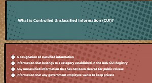 What is Controlled Unclassified Information (CUI)?A. A design... | Filo