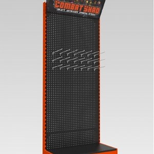 [Hot Item] Supermarket Metal Customized Paper Display Racks Cardboard Floor Display Unit