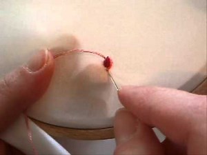How to Embroider a Rose Bud Out of Bullion Knots