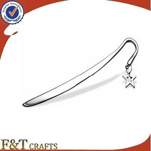 [Hot Item] Custom Long Souvenir Metal Bookmark with Hanging Charm
