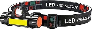 Rechargeable Headlamp, LED Headlight, Waterproof, Super Bright, Lightweight, Adjustable and Comfortable Head Lamp Flashlights for Adults and Kids