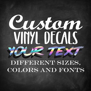 Custom Text Vinyl Decals: Personalized Waterproof Stickers - Etsy