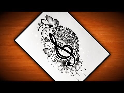 Music Note Mandala Art|(@VennilaYLCreations )|How to Draw Mandala Art step by step|Mandala Art easy