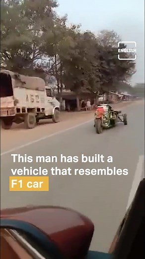 A man created a ‘Formula 1’ model vehicle to deliver milk. The internet is all praise for him. #AajNEWJDekhaKya #EnglishNEWJ | Briefly
