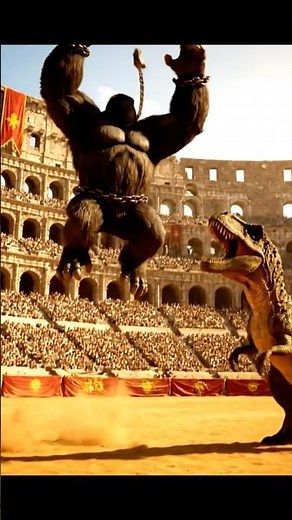 Kong vs Dinosaur: Colosseum Clash 🦍🦖 Epic 4K