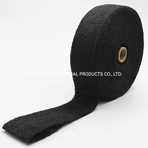 [Hot Item] Tube Hose Exhaust Webbing Tape Fiberglass Thermo Insulation Header Pipe Wrap Black