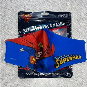 Adjustable DC Comics Superman Adult Face Mask - Blue and Red