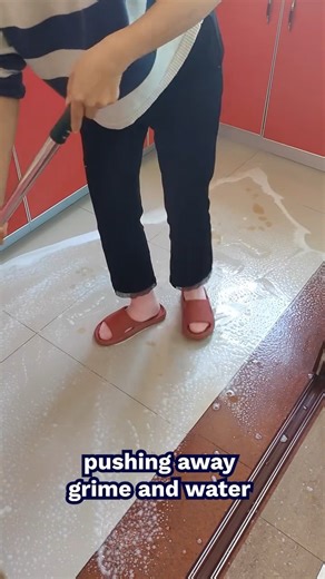 Satisfying Kitchen Floor Cleaning with a Squeegee | Explored Planet