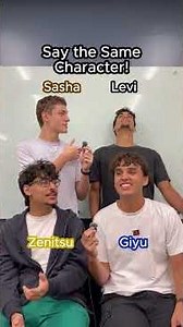 Can All 4 Of Us Say The Same ANIME Character? 👀🤯 #anime