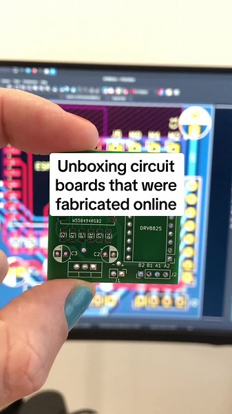 Unboxing a custom circuit board that was fabricated in China #diyelectronics #kicad #pcbway #unboxing
