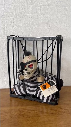 Animated Halloween Talking Pirate Skeleton On A Cage