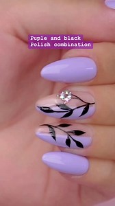 1.4K views | Black purple nail polish combination #nailart #simplenaildesigns #easynailart #simplenails #nails | Nail Technician Art | Facebook