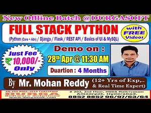 FULL STACK PYTHON Offline Training @ DURGASOFT