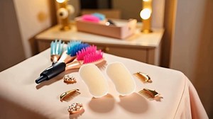 2Pcs Beige Charming Bump It Up Hair Pads,Volume Inserts Hair Comb Do Beehive Hair Style Tool Hair Pads Do Beehive Hair Base Styling Clip Accessories for Women Bun and Crown Shapers Hair Accessories