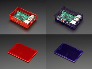NEW PRODUCTS – PI Model B  Case Bases – Red / Purple and Raspberry Pi Model B  Case Lids – Red / Purple