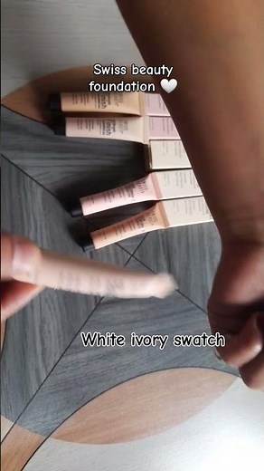 swiss beauty high performance foundation all shade swatches #swissbeauty #foundation #beautybase