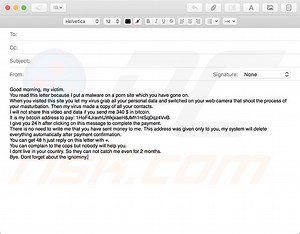 Porn Site Virus Scam