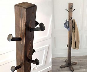 Rustic Coat Rack (Using Railroad Spikes)