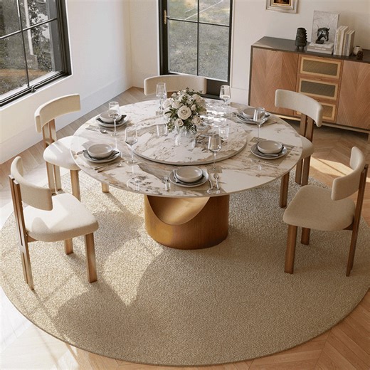  Searching for dining room furniture that exudes elegance and sophistication? Our modern dining tables are the perfect choice. They feature a sturdy structure, high-quality tabletops, and sleek designs to create an ambiance of luxury in your home ✨ #ElegantDinnerTable #ModernDesign | POVISON | Facebook