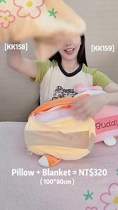 🦊🐰Cute Dolls Pillow Blanket (KK158.KK159)🐰🦊 🏷️320 NTD ⭕️Blanket Size : 100 * 80 CM ⭕️Comfy Toys Pillow 🚚Gratis ongkir all over Taiwan | Big4