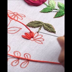 1K views · 38 reactions | Hand Embroidery Very Easy Design Creation #breezyembroidery #embroidery | Breezy Embroidery | Facebook
