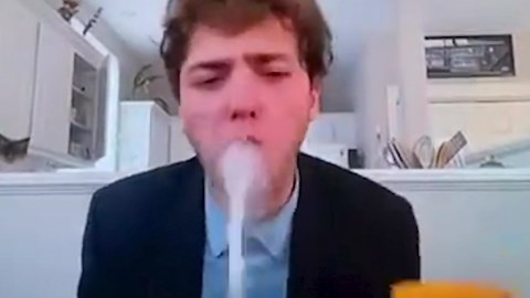 ‘Birds Aren’t Real’ founder throws up in live, viral TV interview