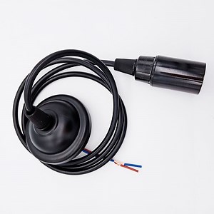[Hot Item] Bulb Socket Ceiling Lamp Holder with 1meter Wire and Base Aluminum and Rope Application