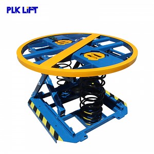 [Hot Item] 2000kg Load Capacity Spring Level Loader 2ton Rotating Pallet Positioner Lift